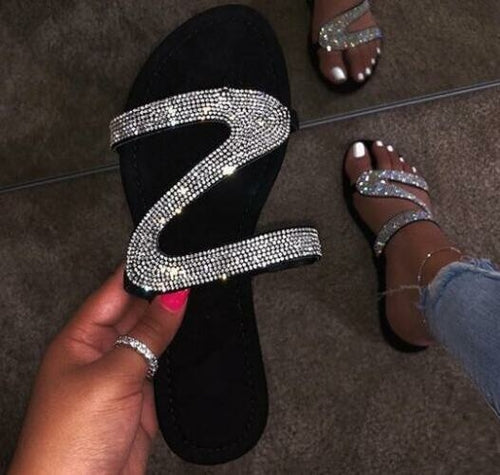 Diamond black Slippers