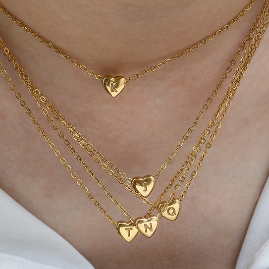 Heart-Shaped letter Necklace